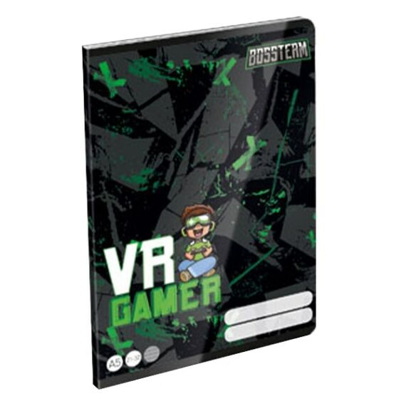 Füzet LIZZY CARD A/5 40 lapos vonalas BossTeam VR Gamer