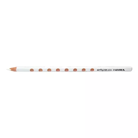 Színes ceruza LYRA Groove Slim háromszögletű vékony fehér