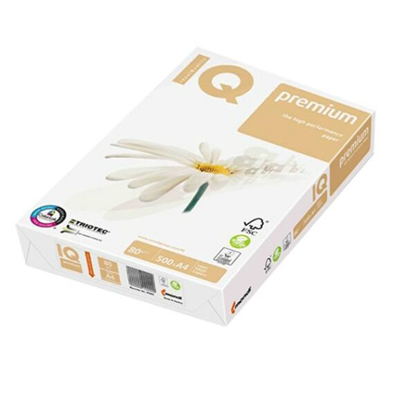 Fénymásolópapír IQ Premium Triotech A/4 80 gr 500 ív/csomag