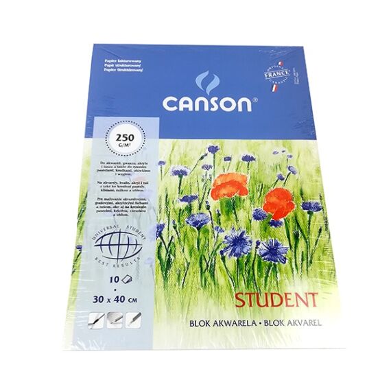 Akvarell karton CANSON 300x400mm 250 gr 10 ív/tömb