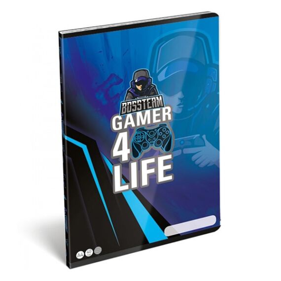 Füzet LIZZY CARD A/4 40 lapos vonalas Gamer 4 life